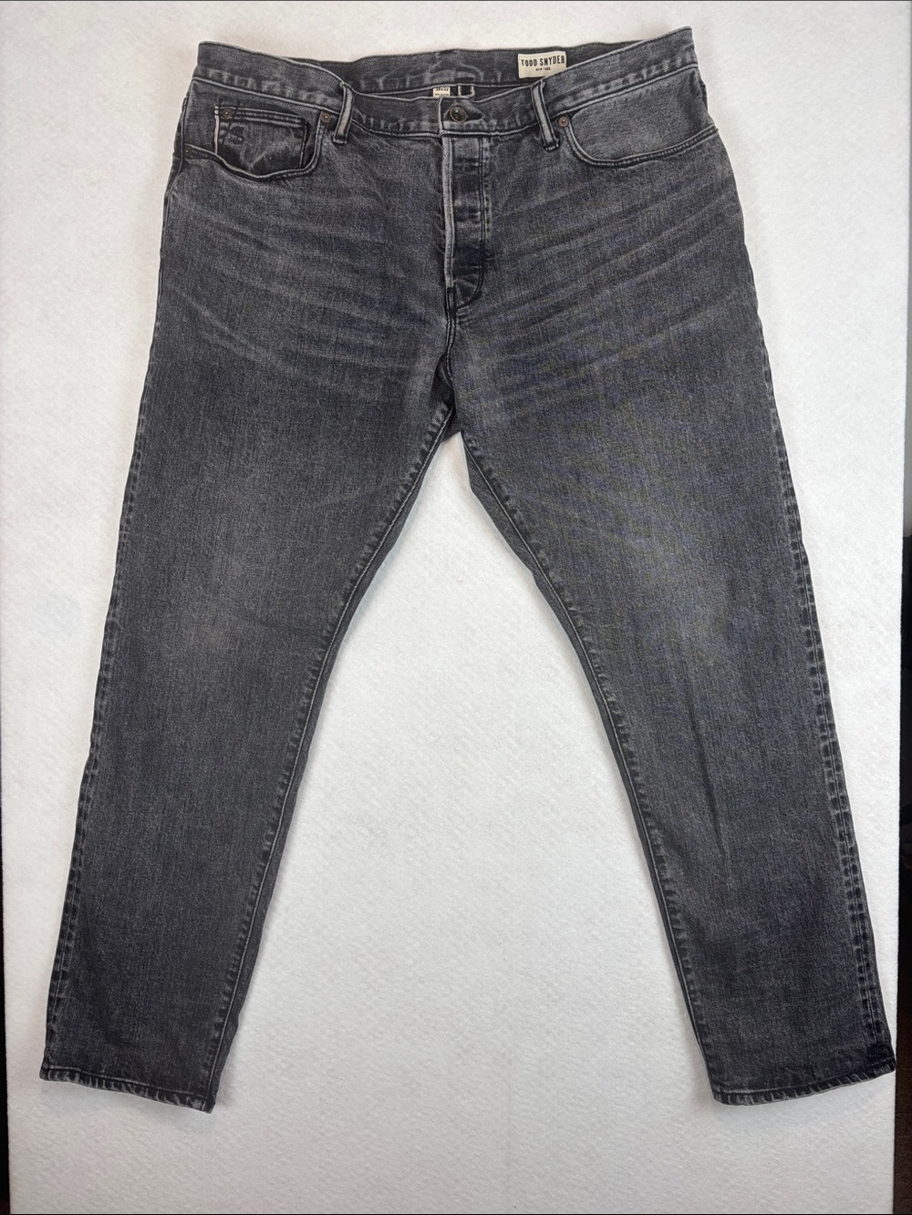 Todd Snyder Selvedge Denim Jeans Men’s 38x32 Black Japanese Straight Slim Fit